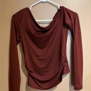 H&M Burgundy Long Sleeve Women's Top